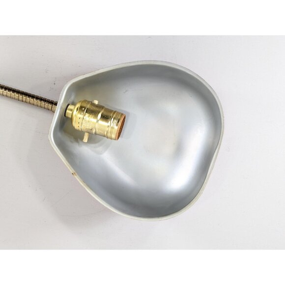 MCM Orange Gooseneck desk lamp, vintage retro home decor - Picture 8 of 10